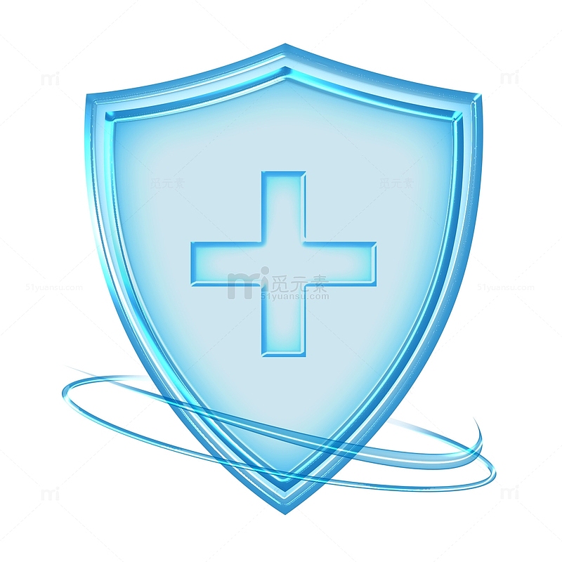透明防疫安全保护盾牌光效科技元素