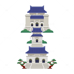 南京中山陵地标旅游建筑