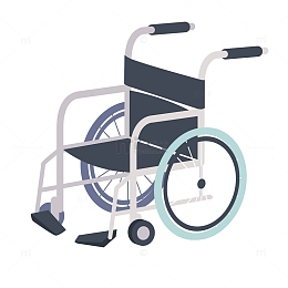 扁平化轮椅医疗素材