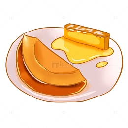 蛋烘糕四川美食城市小吃旅游特色手绘图