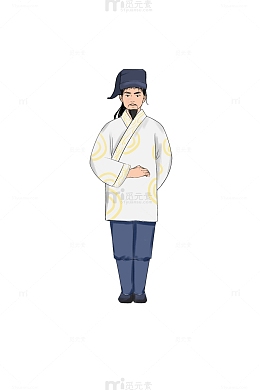 道士修士侠客出游站姿端正