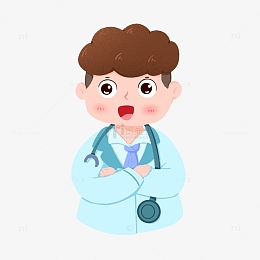 pngpsdpng手绘卡通医生头像装饰元素pngpsdpng红色简约医护人员手绘平