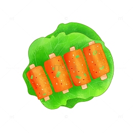 手绘排骨烤肉美食