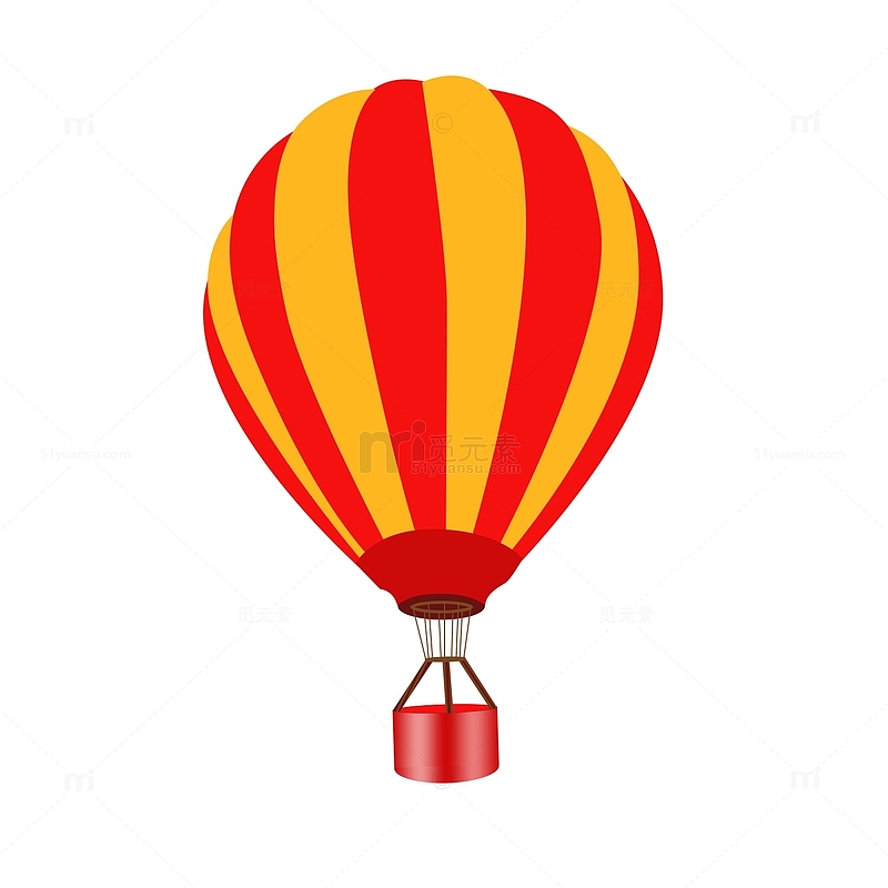 彩色热气球漂浮装饰素材