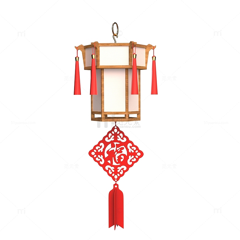红色中式中国红灯笼