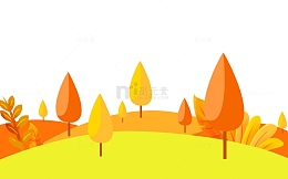 金色秋分秋天户外野外风景植物元素