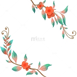 装饰类花束植物手绘插画素材