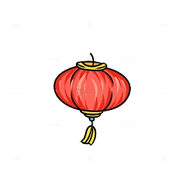 手绘节日国潮风灯笼