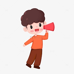 手绘拿着喇叭招聘加入我们免抠元素