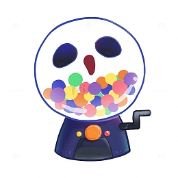 万圣节糖果扭蛋机元素幽灵鬼魂