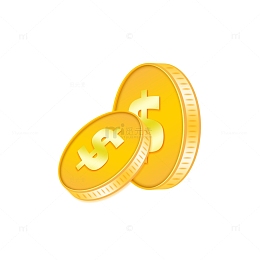 商务金币卡通金币金钱钱币