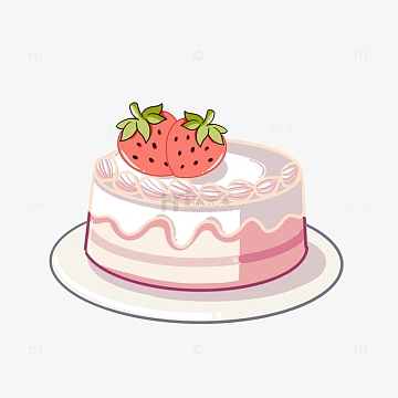 手绘蛋糕卡通素材_手绘蛋糕卡通图片元素-觅元素