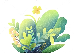 绿色小清新植物素材