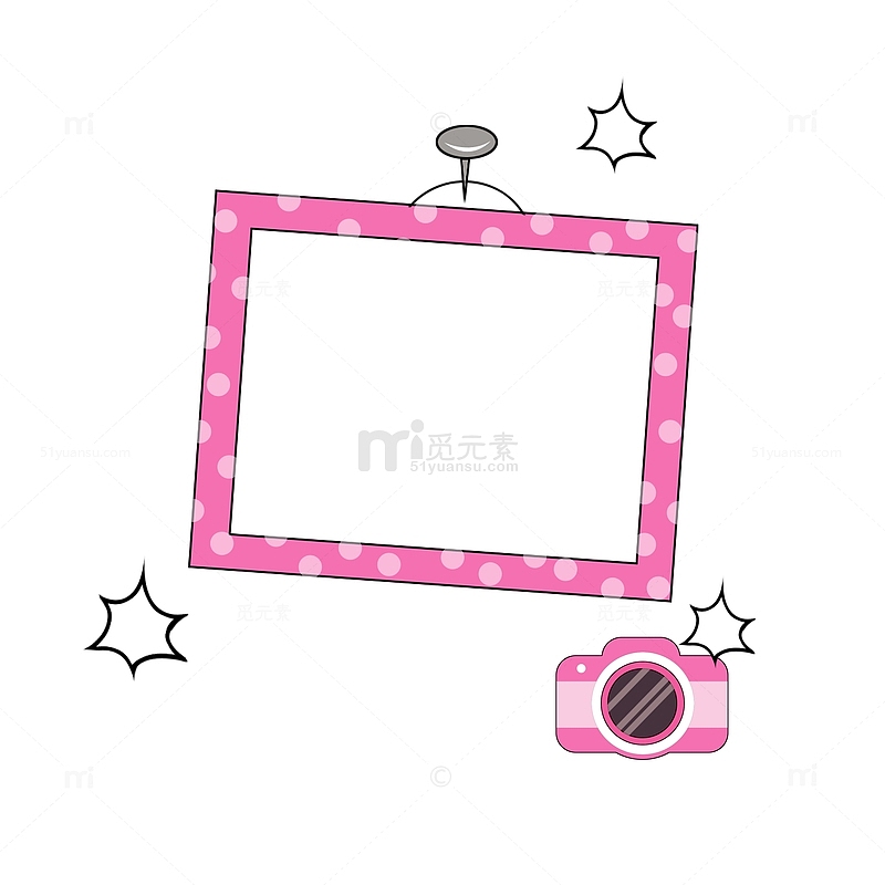 粉色卡通相框可爱