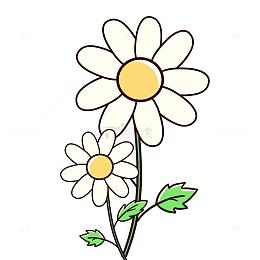 卡通花小雏菊手绘图