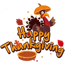 棕色丰收手绘欢乐火鸡感恩节