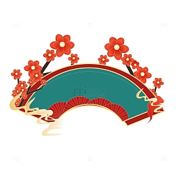 中国风传统祥云花纹梅花春节边框