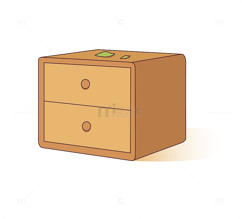 浅色手绘床头柜简约极简木质柜子