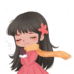 冬天插画女孩