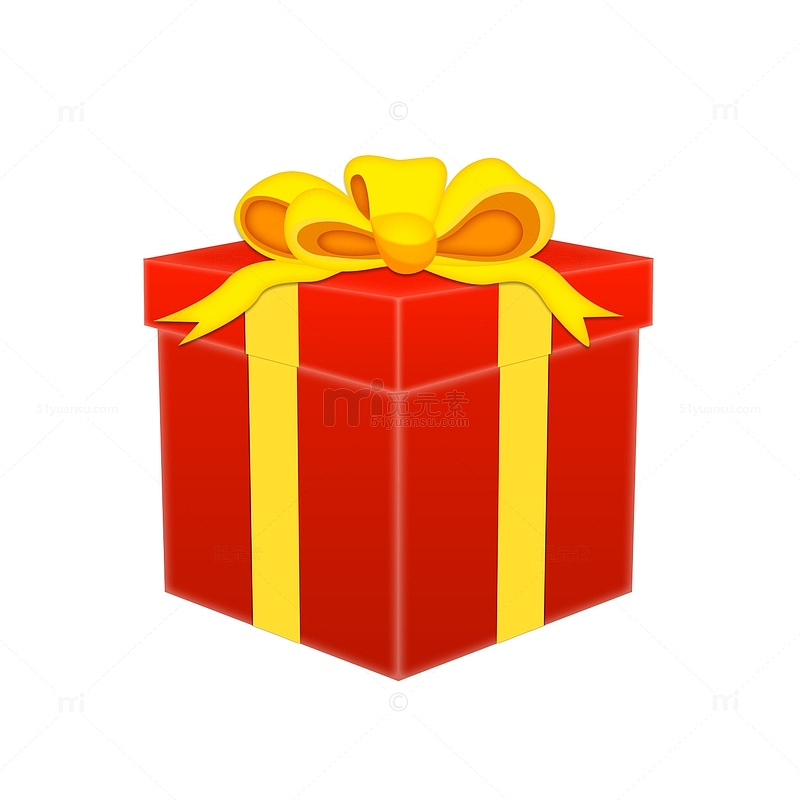 立体红色礼物盒礼品盒