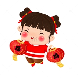2023新年喜庆手绘吉祥娃