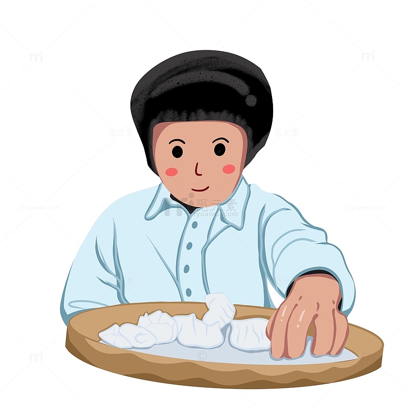 立冬饺子包饺子儿童包饺子手绘