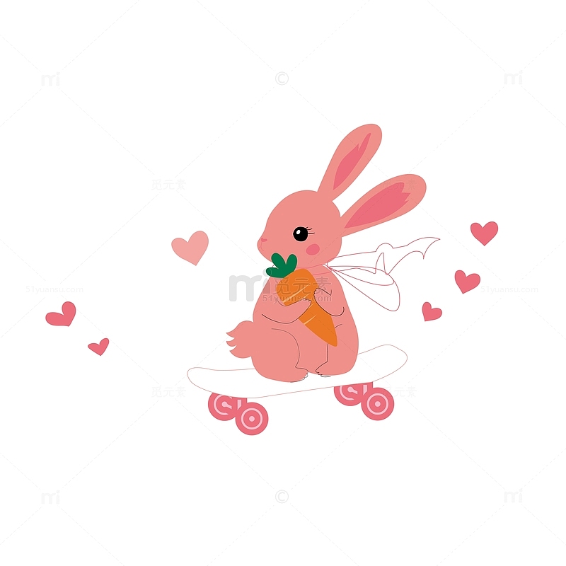 生肖活力兔手绘图