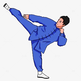 武术练功比赛锻炼踢腿活动