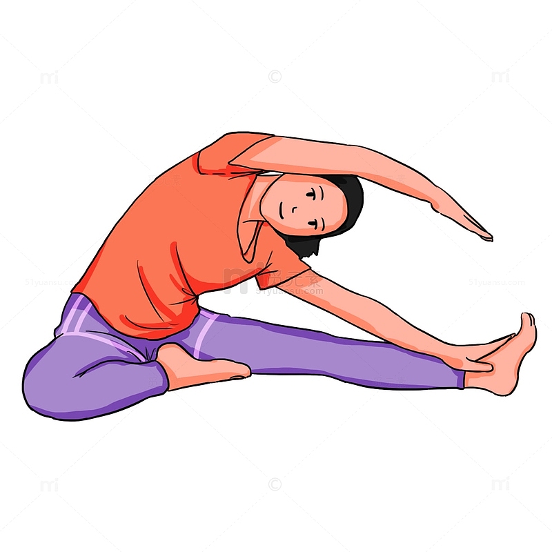 练习瑜伽 女生 休息 静态 平面素材