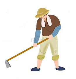 农民伯伯种地的农民伯伯朴实无华勤劳