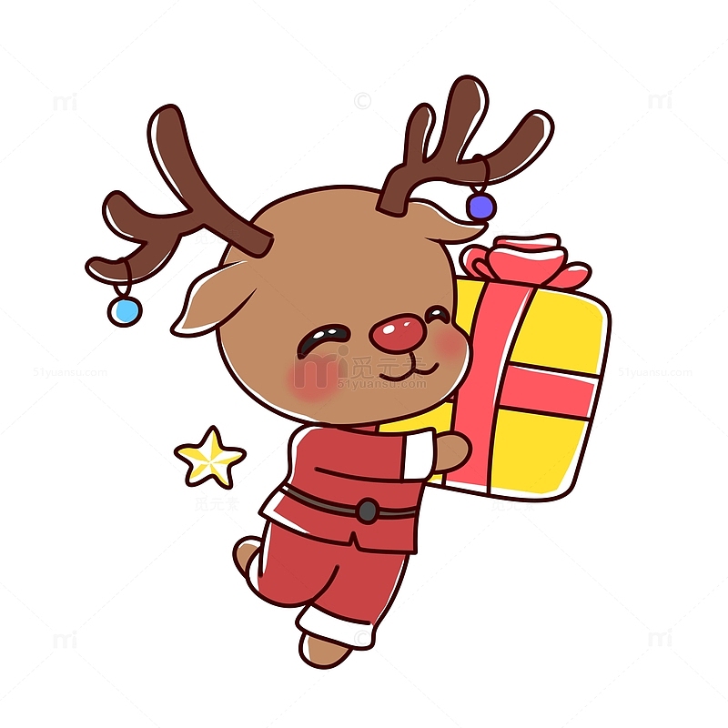 圣诞节可爱卡通麋鹿
