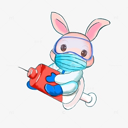 手绘兔子兔子医生