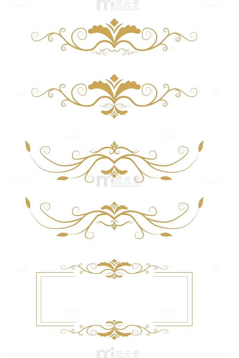 古典花纹欧式边框装饰导航复古文本框标题框
