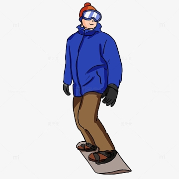 立冬冬天人物滑雪冬天冬季