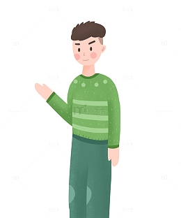 礼貌打招呼的可爱小男孩