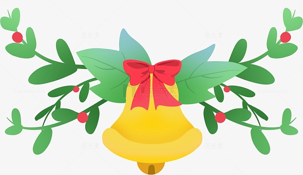 铃铛手绘素材_铃铛手绘图片元素-觅元素