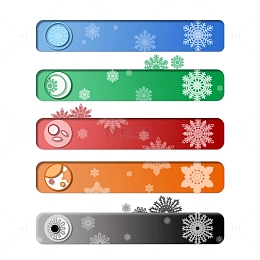 圣诞节冬天雪花边框活动