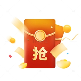 红包电商促销漂浮元素