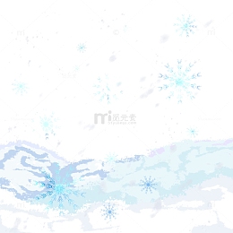 冬天白色冰晶莹雪花飘落漂浮装饰
