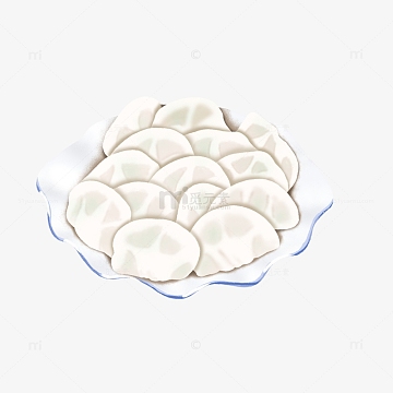 手绘插画美食水饺