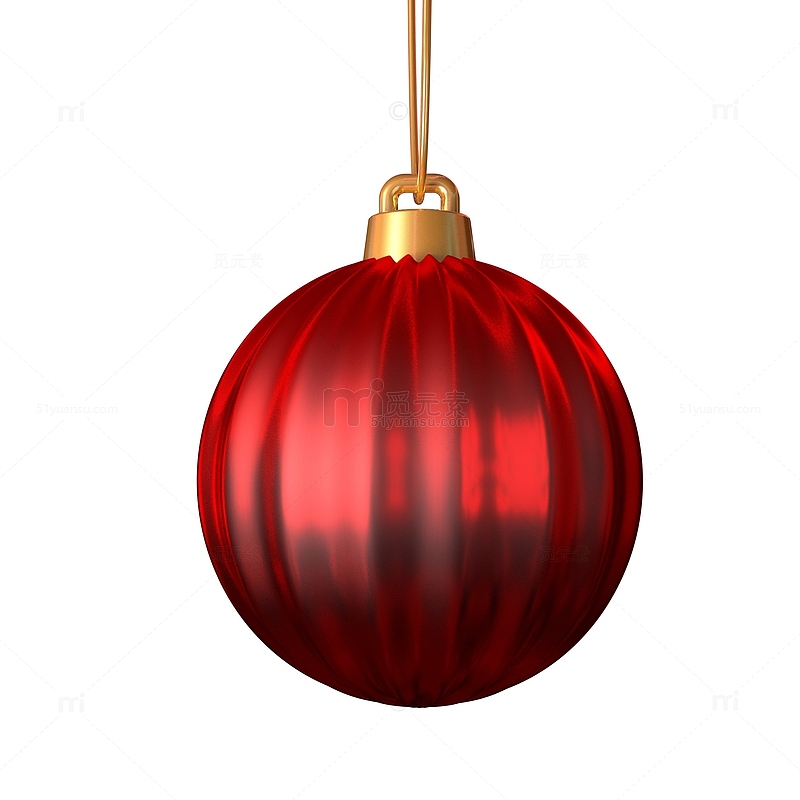 圣诞节快乐C4D立体红色喜庆装饰