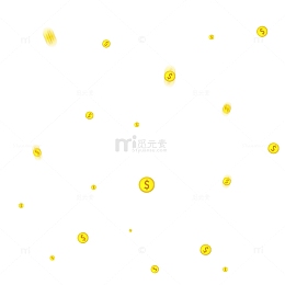 电商促销彩带飘带金币漂浮氛围感