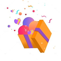 双十一双十二年终大促手绘卡通礼盒