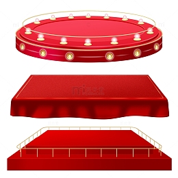 电商促销展台发光舞台首页免扣透明元素