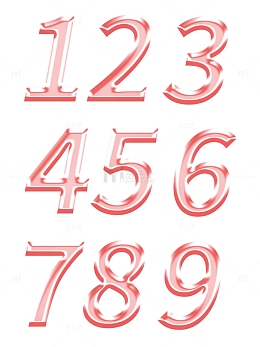 果冻字数字玻璃字质感字体创意数字