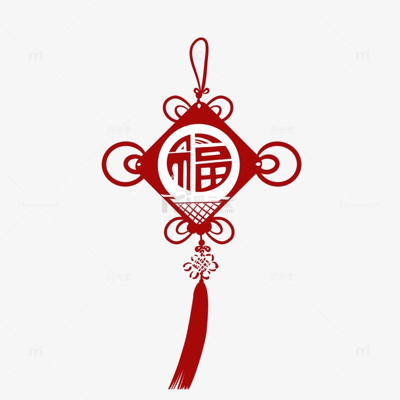 春节福字中国结元素