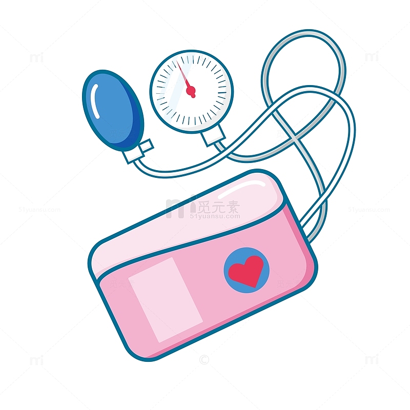 卡通医疗素材血压计矢量图