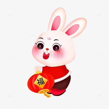 元素(2000x2000)psdpng手绘可爱卡通兔子插画装饰元素(3150x3150)ps
