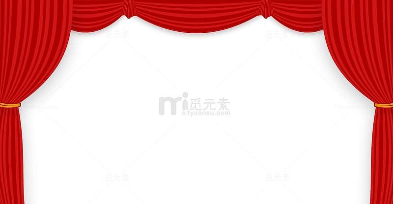 红色舞台幕布年会演讲喜庆表演春节