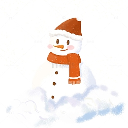 白色圣诞元旦春节过年元宵下雪雪人矢量元素